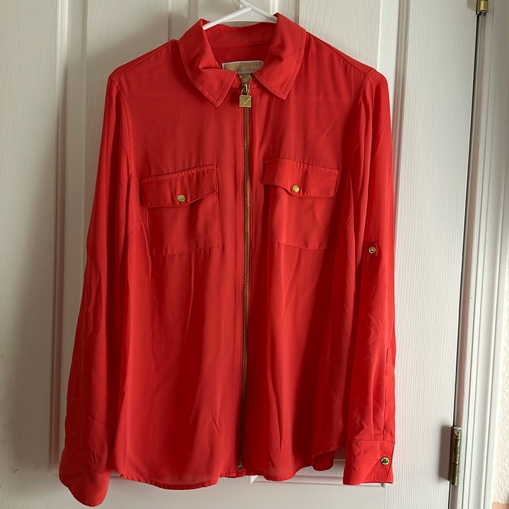Michael Kors orange blouse